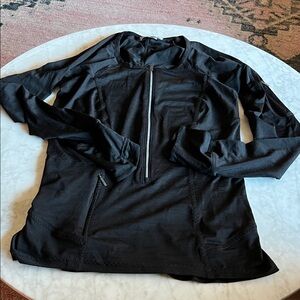 Athleta Black Zip-Up swim shirt